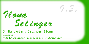 ilona selinger business card